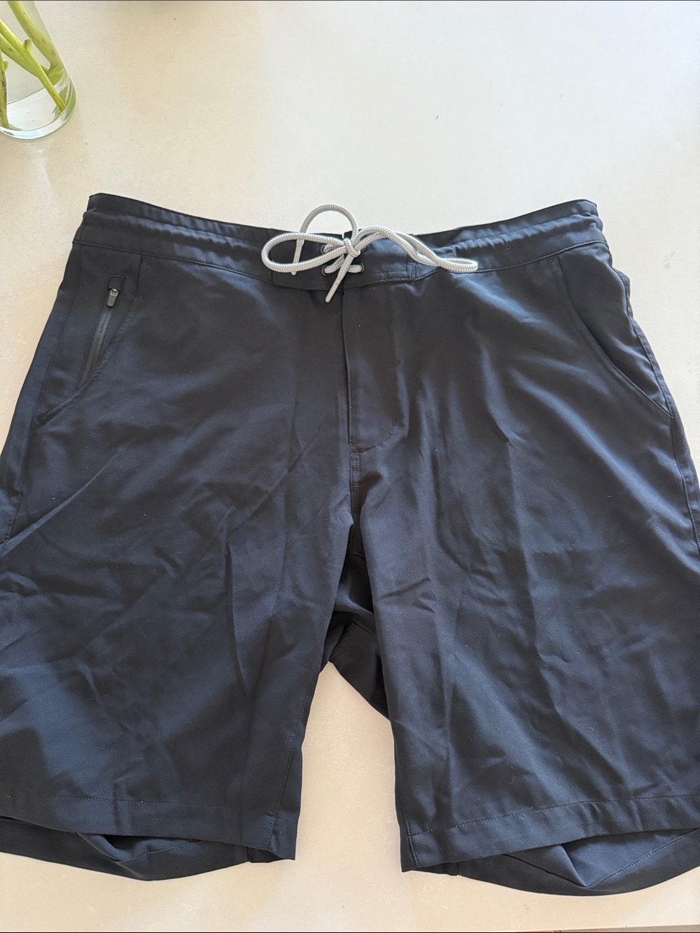 ANETIK Men's Black Drawstring Board Shorts NWOT